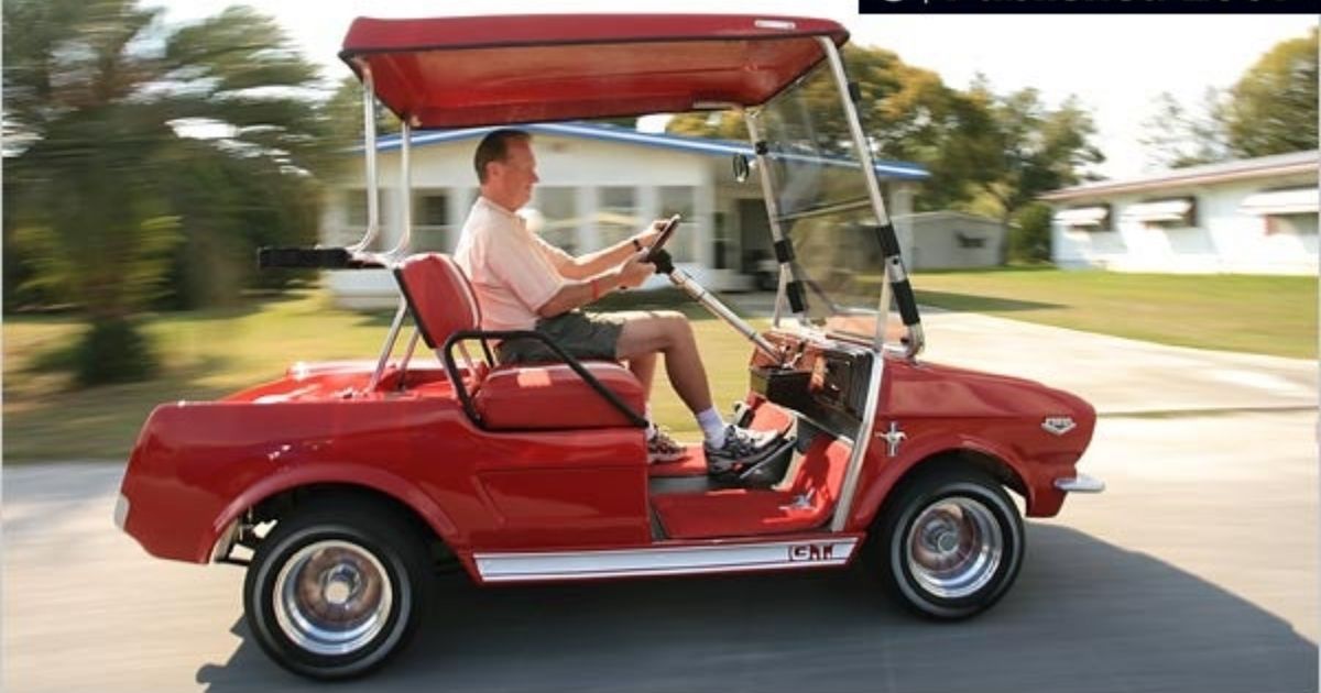 Take a Ride in Style With the Old Truck Golf Cart