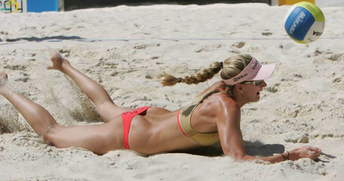 Why do beach volleyball players wear bikinis in competition?